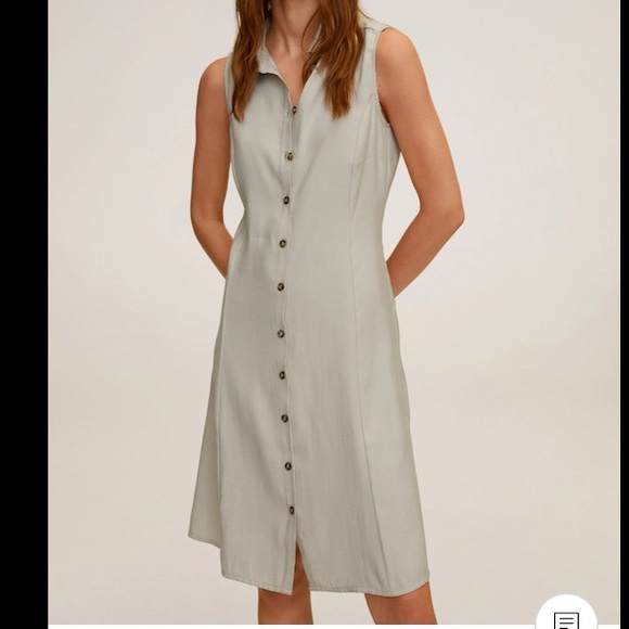 mango flowy shirt dress